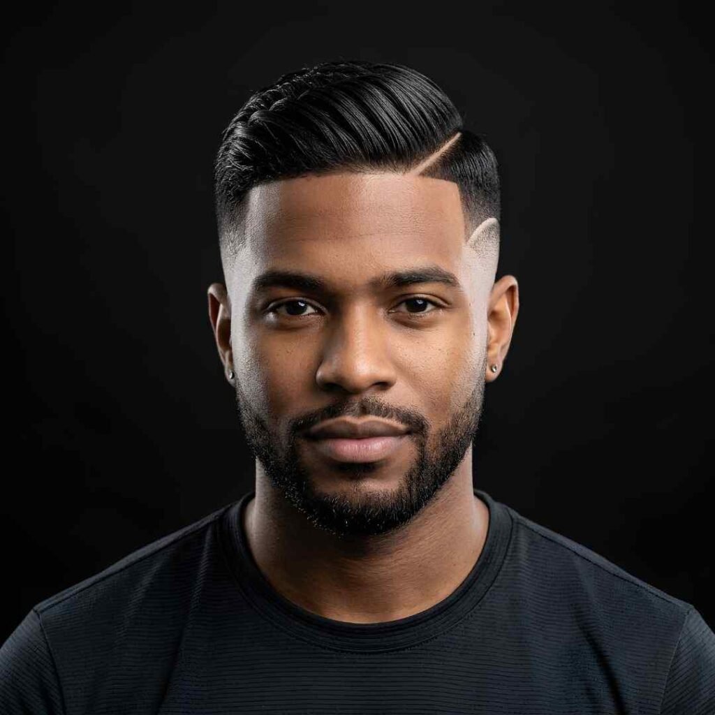 Comb Over Burst Fade Hard Part