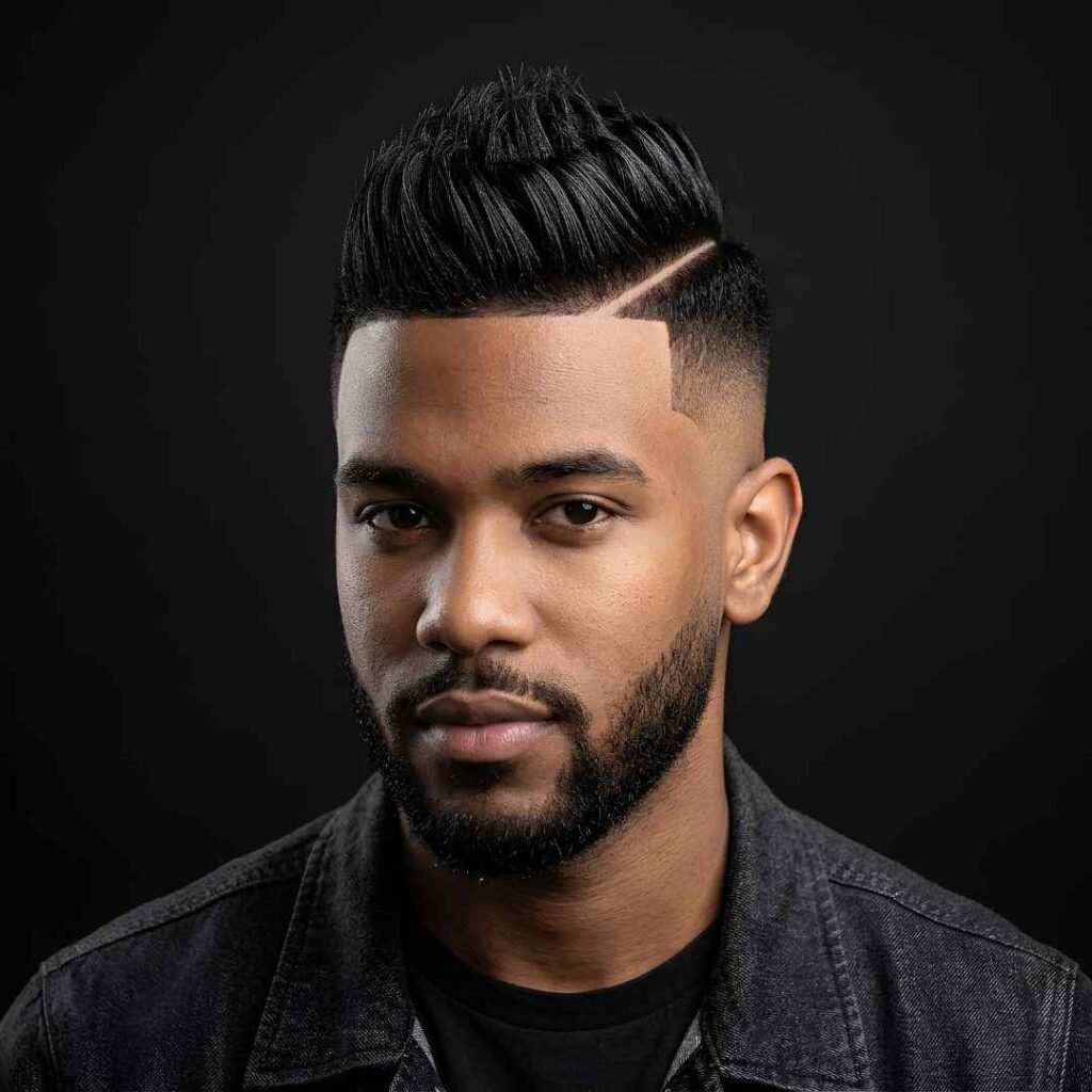 Faux Hawk Burst Fade Hard Part
