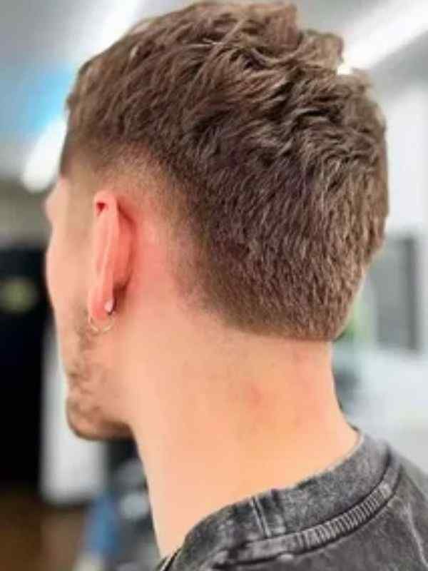 Fine Hair Burst Fade Side Part