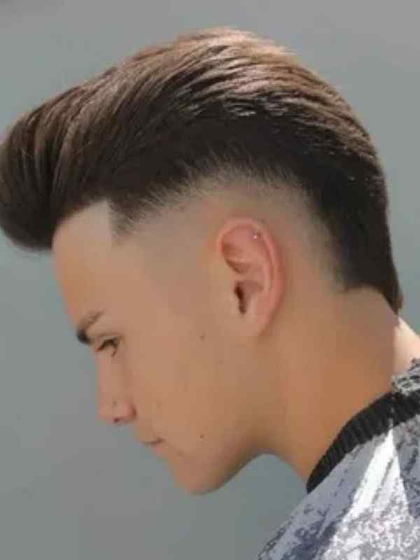 Long Top Burst Fade Side Part