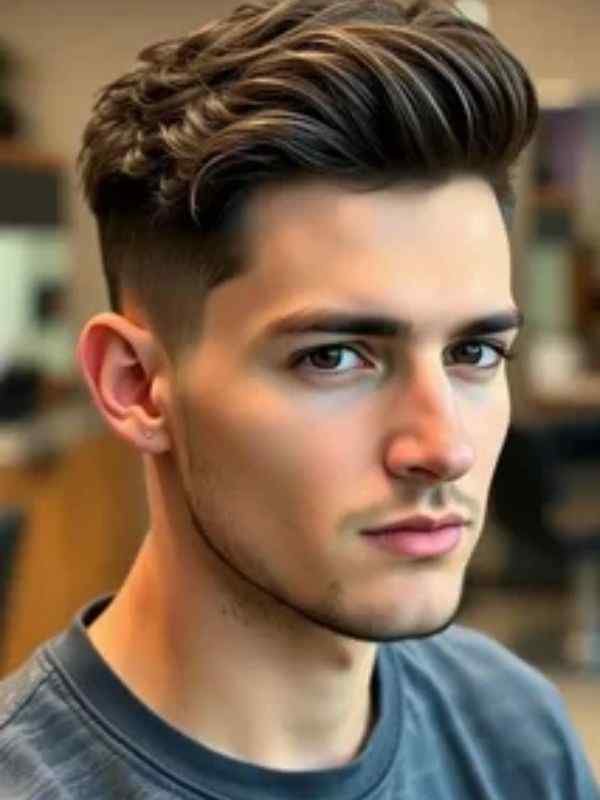 Modern Textured Side Part Fade
