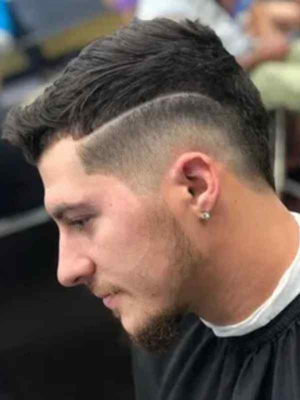 Sharp Line-Up Burst Fade Side Part