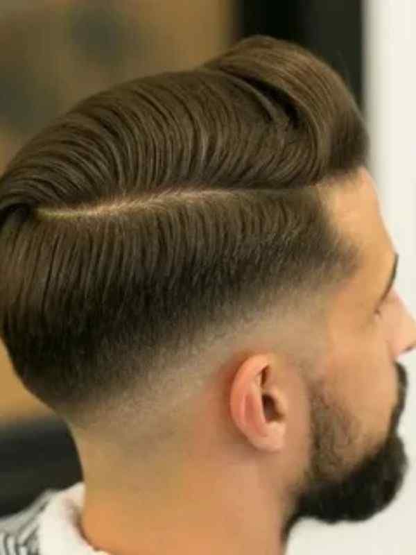 Side Part Comb Over Burst Fade