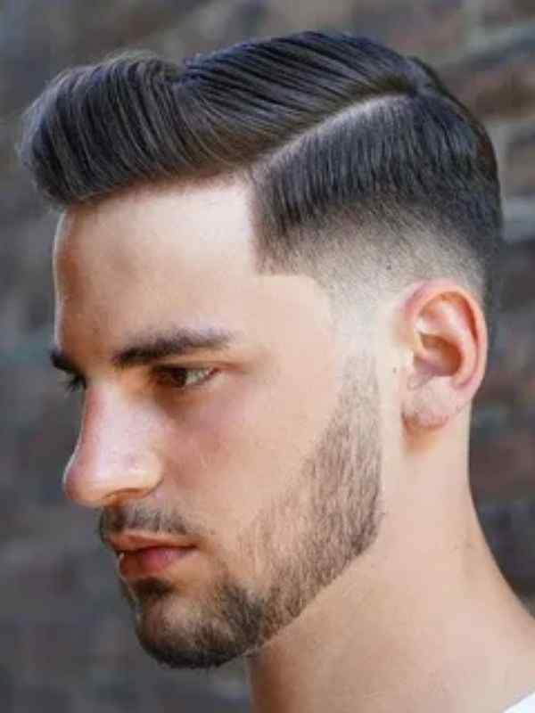 Taper Burst Fade Side Part