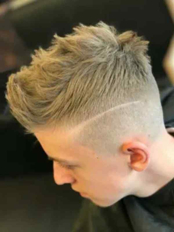 Teen Burst Fade Side Part
