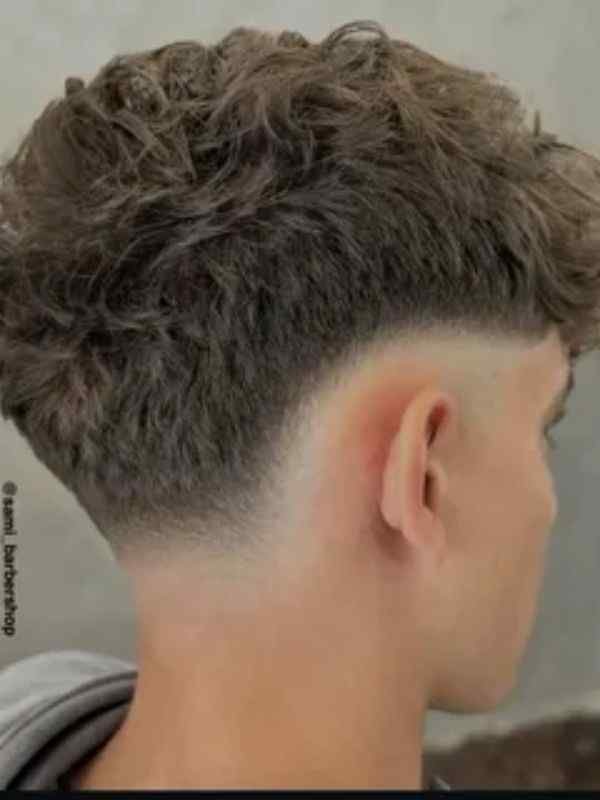 Textured Burst Fade Side Part