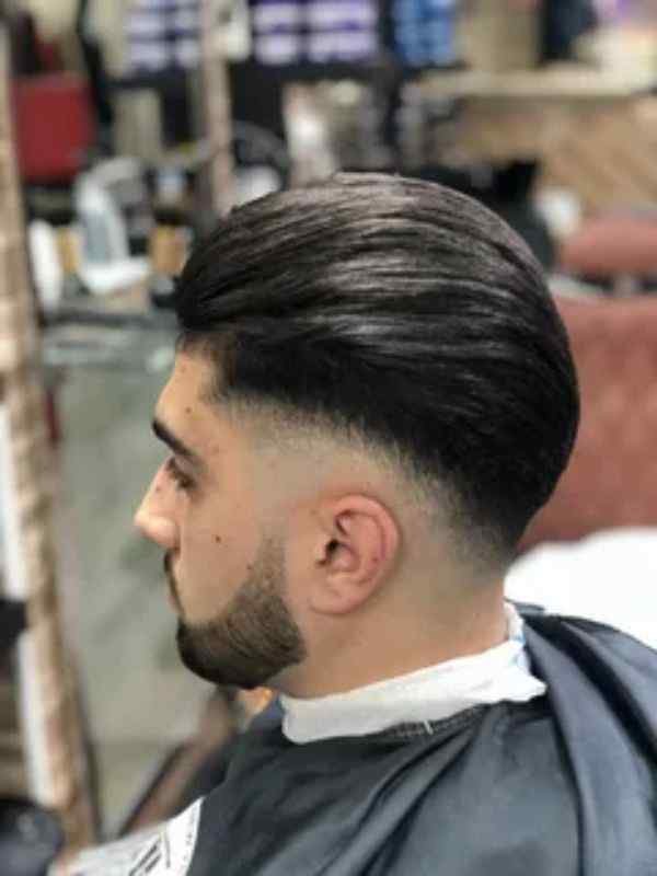 Thick Hair Burst Fade Side Part