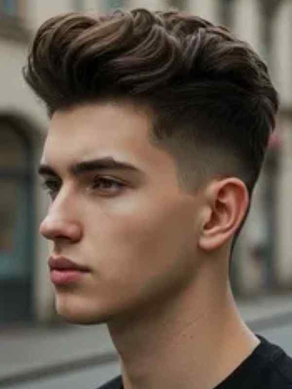 Trendy 2026 Burst Fade Side Part